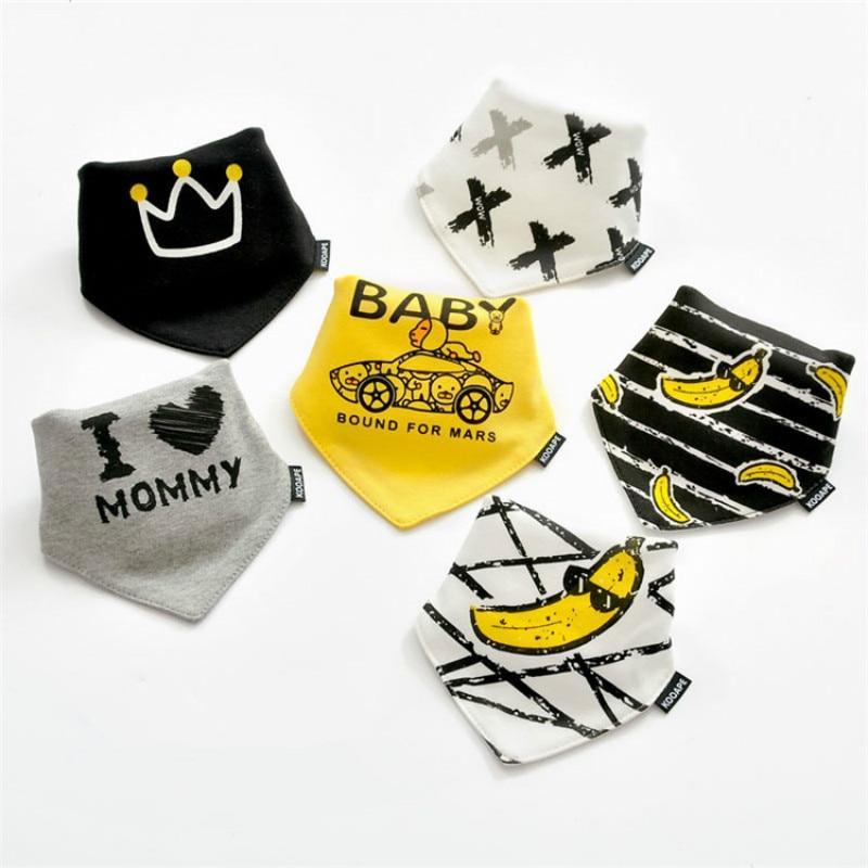 Lot de 2 bavoirs bandana double épaisseur en coton pour bébés, garçons et filles, bavoirs triangulaires, serviette pour nourrissons
