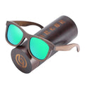 Nouvelles lunettes de soleil élégantes en bois naturel, polarisées, faites à la main en bambou pour hommes et femmes, avec protection UV400