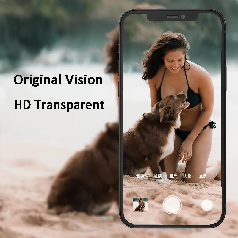 3-en-1 Lot de 2 films de protection d'écran en verre trempé pour iPhone 12 11 Pro Max Mini, Protection Avant + Arrière + Objectif pour iPhone 13 Pro Max - Film en verre trempé de qualité supérieure - Clarté HD - Anti-traces de doigts/rayures pour iPhone