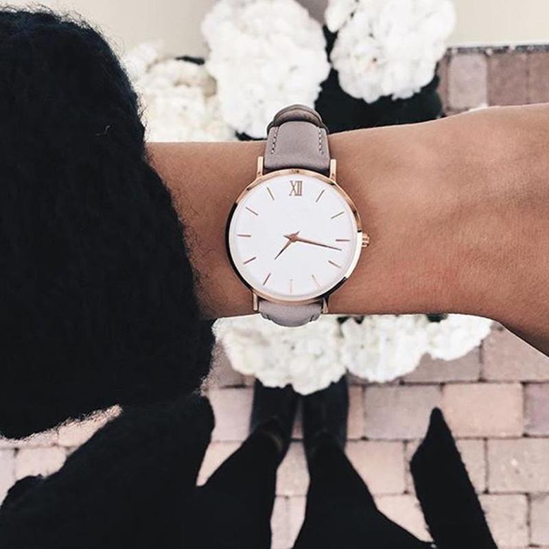 Nouvelles montres STEVVEX pour femme, montre-bracelet décontractée en cuir à quartz pour femmes et filles