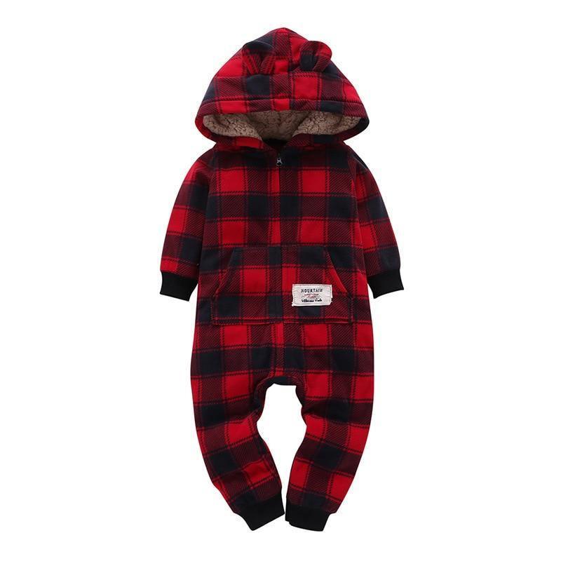 Combinaison à capuche en polaire à manches longues pour nouveau-nés, barboteuse moderne et populaire pour bébés filles et garçons