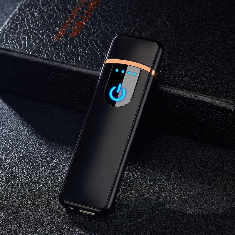 Briquet de Luxe Moderne Nouveau avec USB, Allumage par Empreinte Digitale, Briquet Électronique Rechargeable