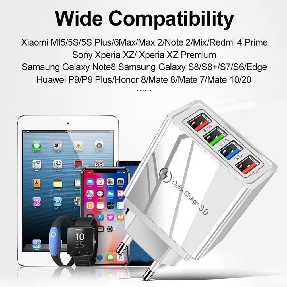 Chargeur USB portable Quick Charge 3.0 4.0 QC3.0 Accessoires de téléphone portable à charge rapide