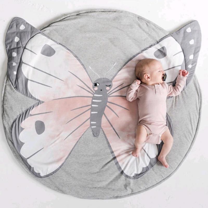Tapis de jeu rond pour bébé, tapis rampant pour tout-petits, tapis de sol pour enfants, tapis de jeu pour chambre d'enfant au design moderne et élégant