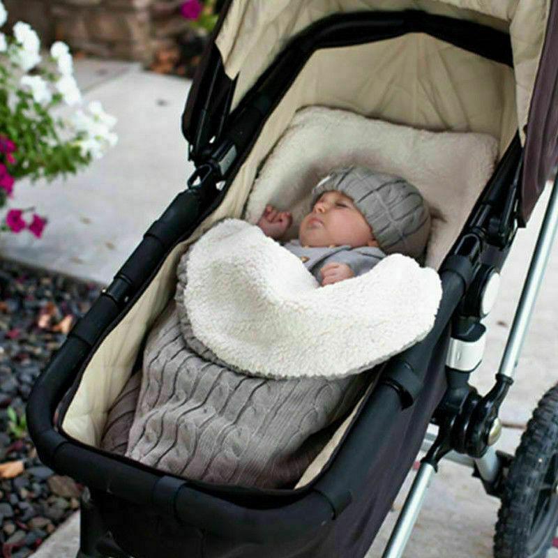 Couverture Chaude Tricotée Pour Bébé, Nid d'ange Enveloppant Doux Pour Nouveau-né, Gigoteuse, Chancelière En Coton Pour Poussette, Accessoires Pour Bébé