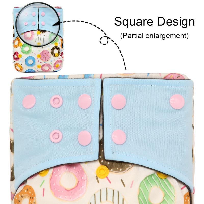 Couches Lavables Bébé Réutilisables Réglables Couverture de Couche à Poche Taille Unique Couches Réutilisables Coton Motif Imprimé Tendance Moderne pour Usages Illimités
