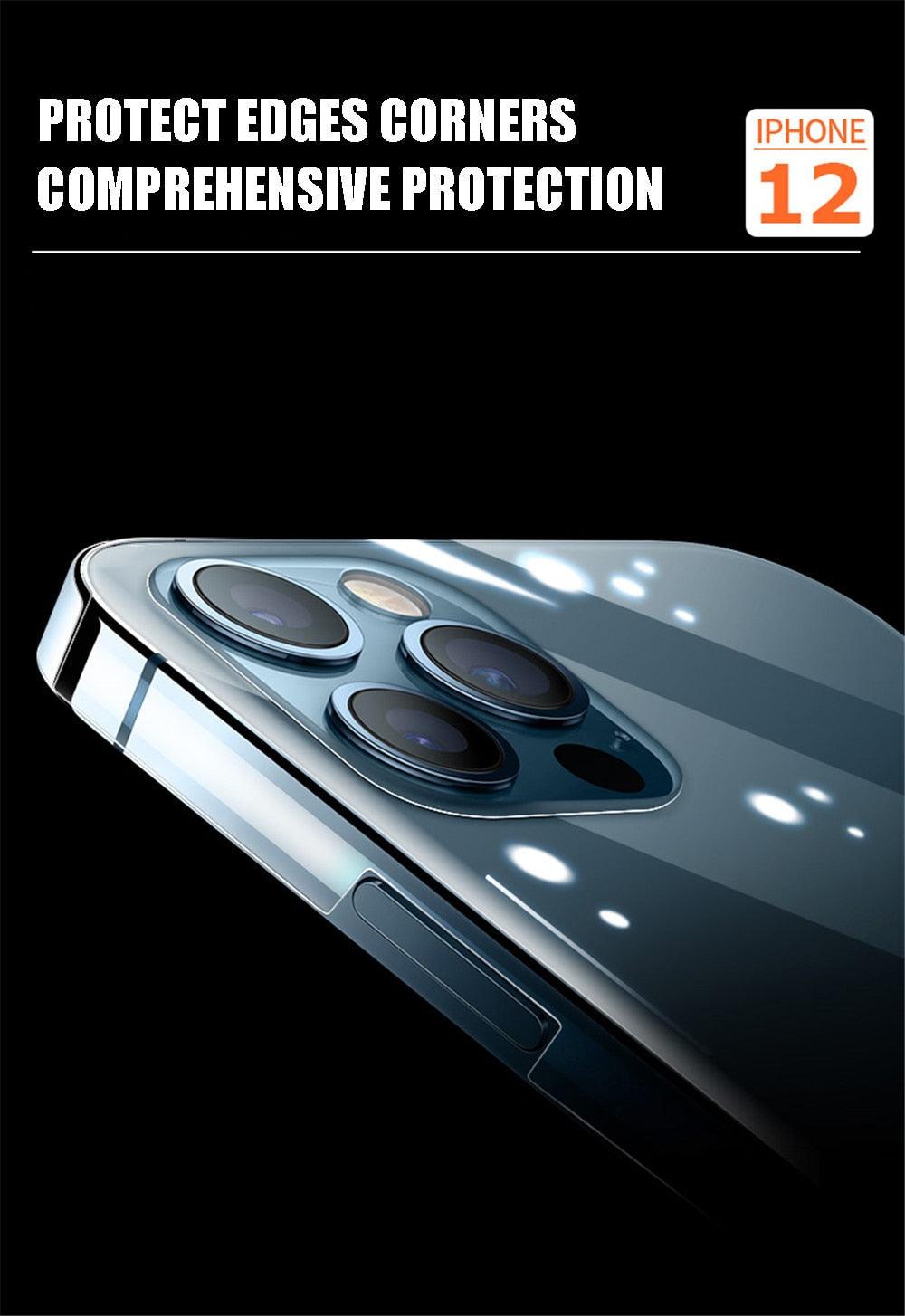 Film protecteur avant et arrière 360 Full Body pour iPhone 14 13 Pro Max 12 Film trempé Premium HD Clarté Anti-empreintes digitales/rayures Film de protection d'écran 11 Mini Coque ultra fine mate transparente