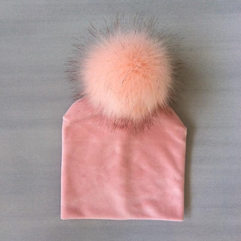 Casquette unie avec pompon pour enfants filles, bonnet bébé avec pompon, accessoires pour enfants