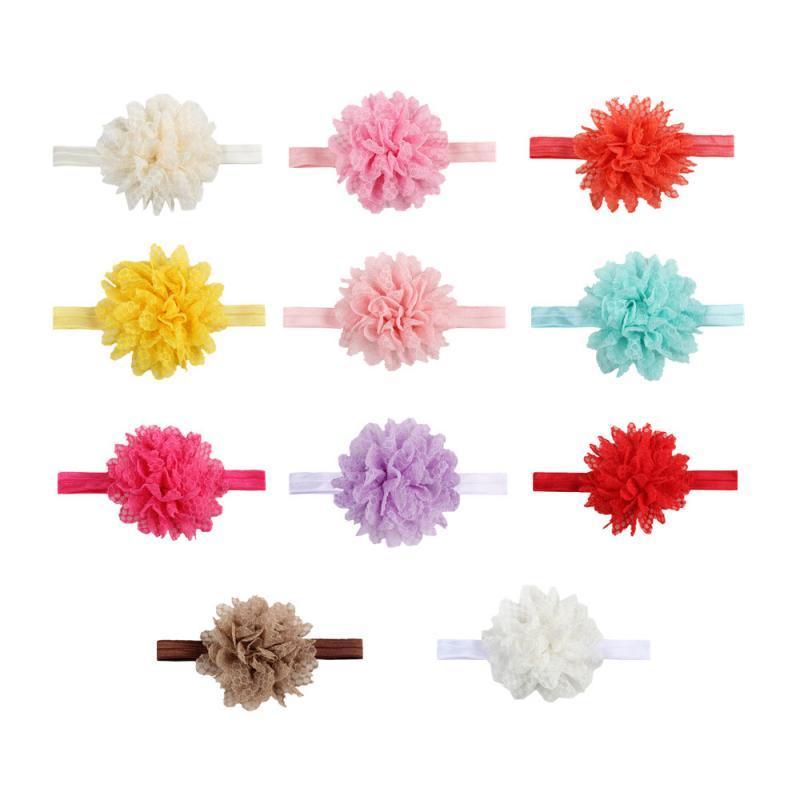 Bandeau en mousseline fait à la main, coloré, avec fleur, pour nouveau-né, bébé et enfant en bas âge, ruban élastique, coiffe pour bébé, bandeau pour cheveux d'enfant, nœud papillon pour fille