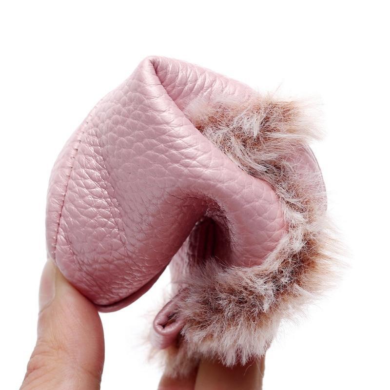 Bottes Bébé en PU Hiver Antidérapantes Chaudes Premiers Pas Semelle Souple Chaussons Bébé Nœud Papillon à Lacets