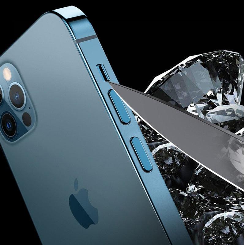 Film de protection de contour 2 pièces pour iPhone 14 13 Pro Max 11Pro XR XS, film latéral de téléphone transparent HD, protection latérale ultra-fine en verre trempé pour iPhone