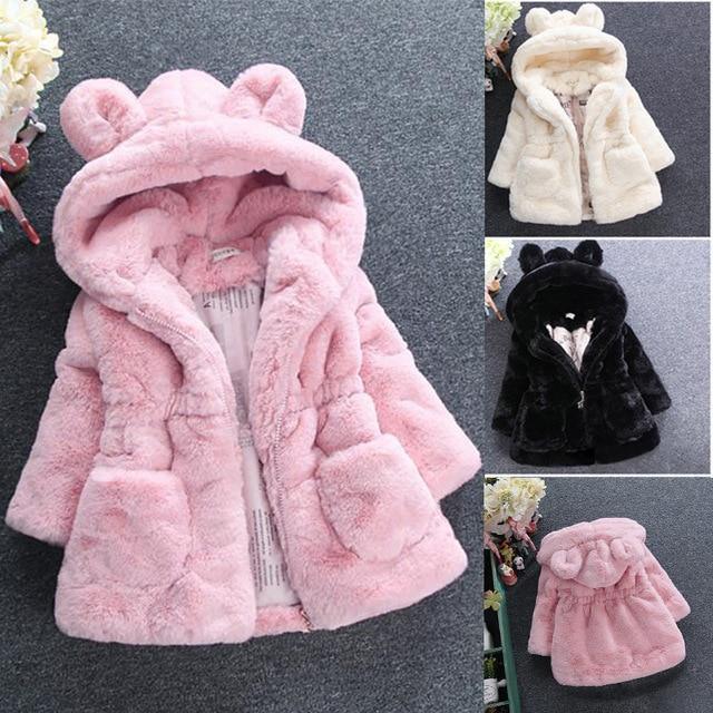Vêtements d'hiver pour bébés filles Manteau Polaire Veste de Ski Chaude Combinaison de Neige 1-7 ans Veste à Capuche Bébé Vêtements d'extérieur pour Enfants au Design Moderne et Élégant