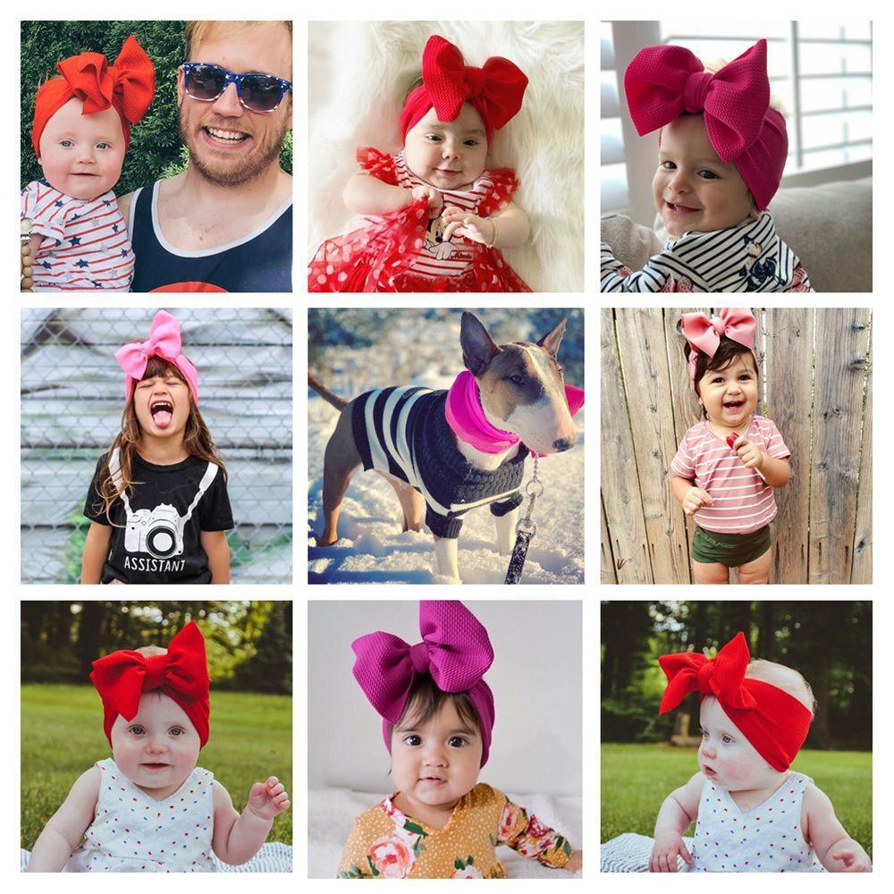 Bandeau Bébé Fille Grand Nœud Bandeau Cheveux Enfants Réglable Turban Enfant Accessoires Cheveux