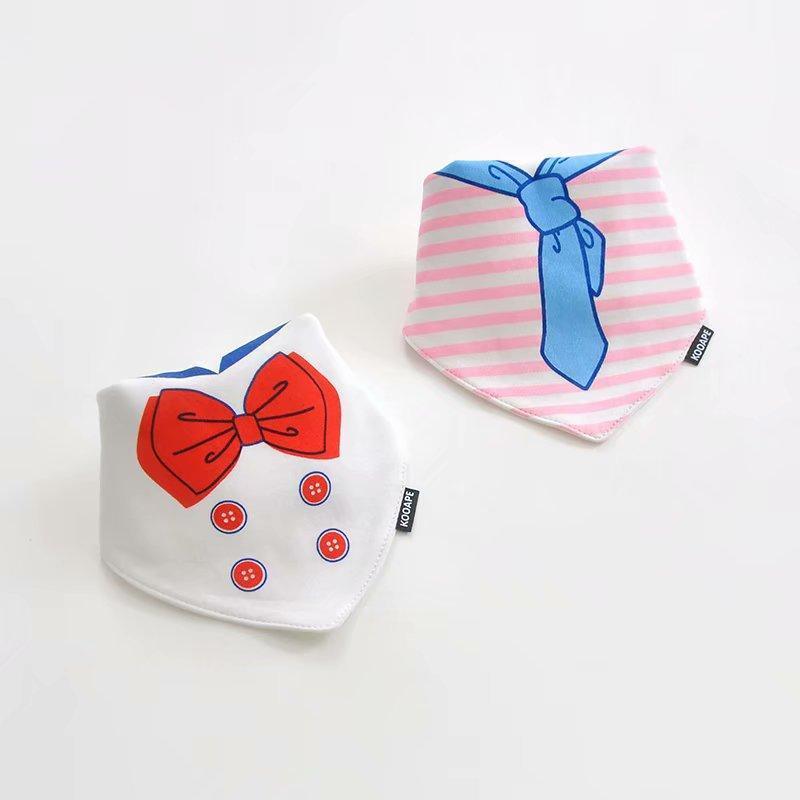 Lot de 2 bavoirs bandana double épaisseur en coton pour bébés, garçons et filles, bavoirs triangulaires, serviette pour nourrissons
