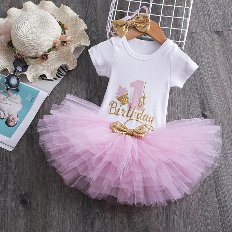 Nouvelles robes de baptême en tutu pour bébé 1er anniversaire, gâteau, pour fête d'enfants, 1 an, pour fête d'anniversaire de bébé fille