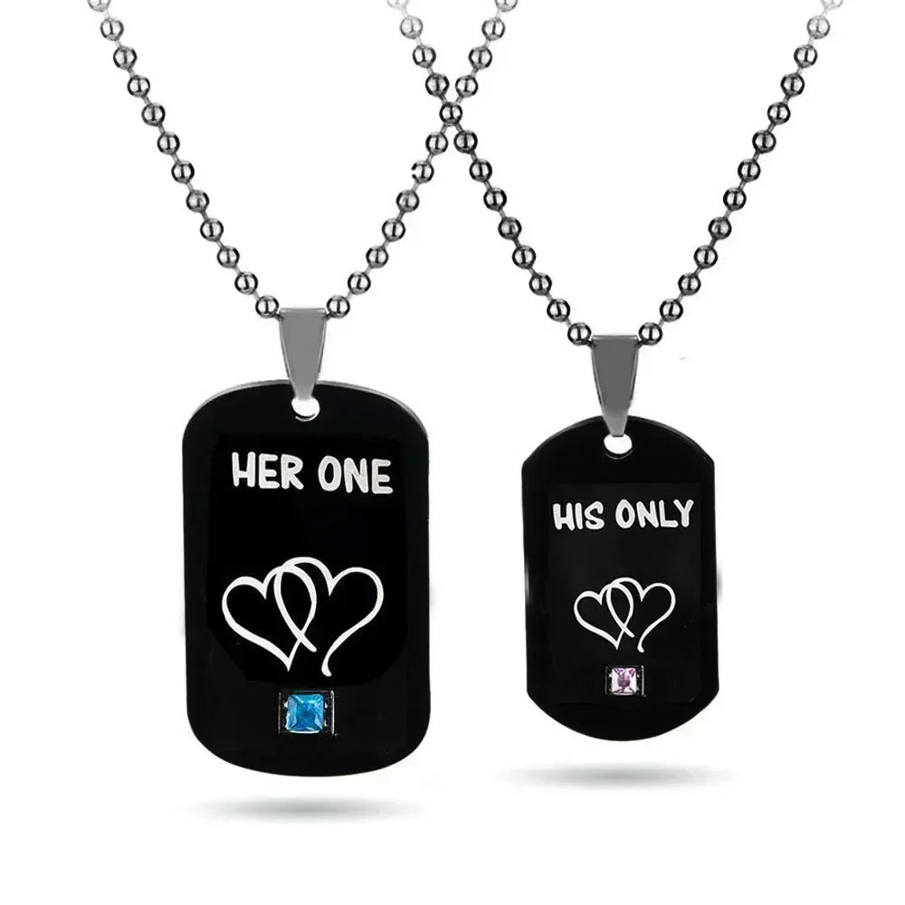 Paire de Pendentifs Cœurs Anatomiques Collier Amoureux Puzzle Mode Acier Inoxydable Chaîne Couple Colliers Cadeau Saint-Valentin Femme