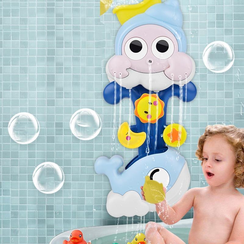 Jouets de bain pour bébé Arroseur d'eau Escargot Baleine pour tout-petits et nouveau-nés Jeux de jet d'eau Jouets de salle de bain pour enfants