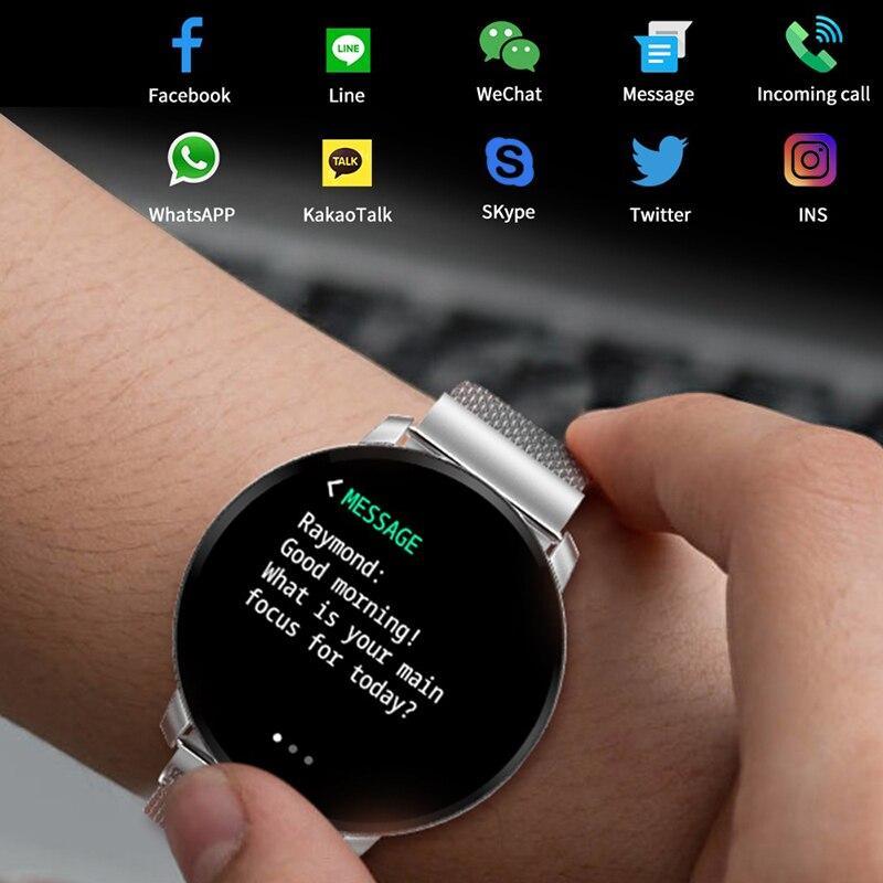 Nouvelle montre-bracelet intelligente décontractée pour hommes et femmes, moniteur d'activité physique de luxe de marque, étanche, au design moderne et luxueux