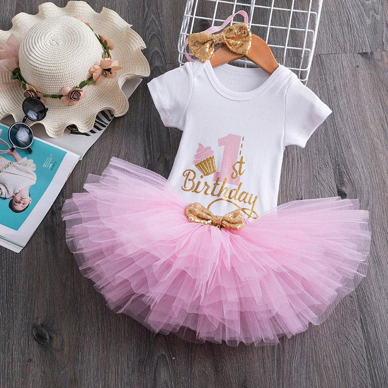Robe tutu moderne pour bébés filles, tenue de fête 1er anniversaire, costumes de princesse pour filles de 12 mois