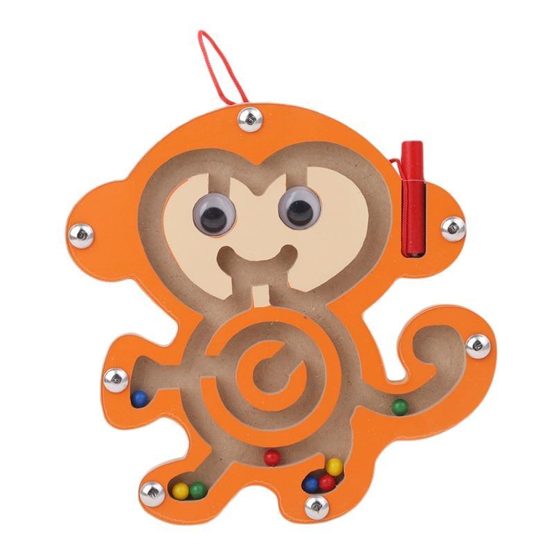 Jeu de labyrinthe magnétique pour enfants, jouet en bois pour enfants, jeu de puzzle en bois pour enfants, casse-tête éducatif précoce en bois, tableau intellectuel Stevvex