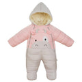 Barboteuse bébé d'hiver mignonne motif veau, veste de neige pour nourrisson, combinaison épaisse, manteau pour enfants au design moderne et intéressant