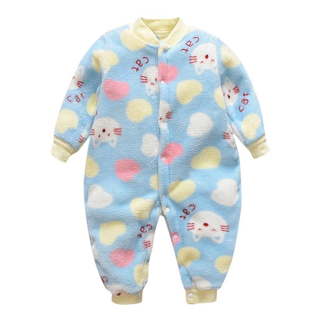 Barboteuse Bébé Nouveau-né Combinaison Enfant Dessin Animé Animal Polaire Chaud Barboteuse pour bébé Garçon Filles Matière Peluche