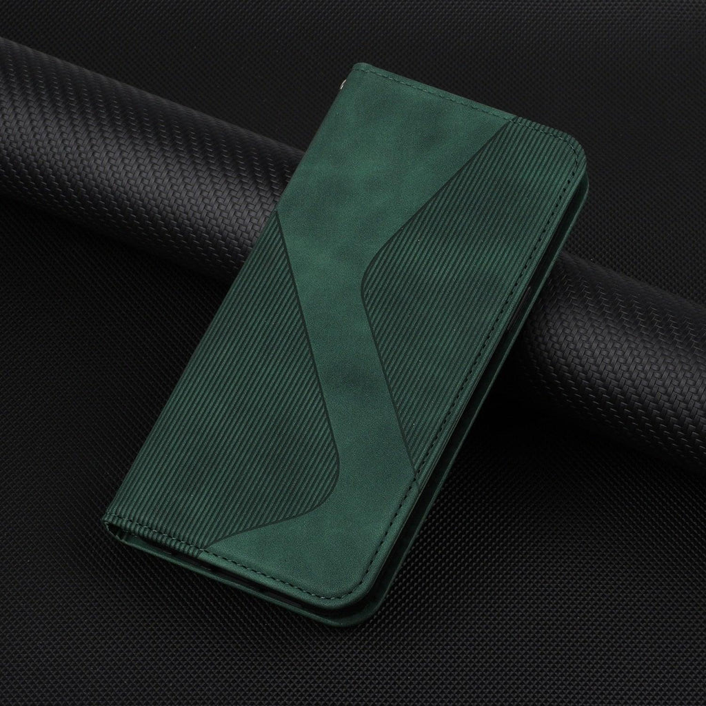 Étui portefeuille à rabat bleu de luxe pour iPhone 14 13 12 Mini Plus 11 Pro Étui de téléphone à cartes magnétique Étui de téléphone en cuir PU magnétique Étui portefeuille à rabat simple classique en forme de S