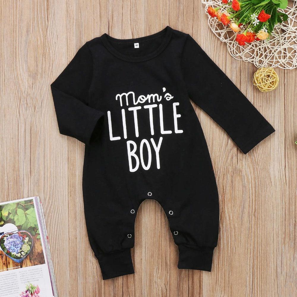 Ensemble de vêtements pour bébé garçon nouveau-né, barboteuse avec lettre, grenouillère en coton pour garçons et filles, tenues de 0 à 24 mois