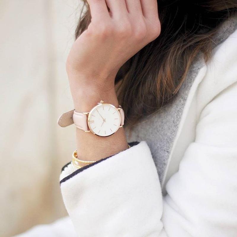Nouvelles montres STEVVEX pour femme, montre-bracelet décontractée en cuir à quartz pour femmes et filles