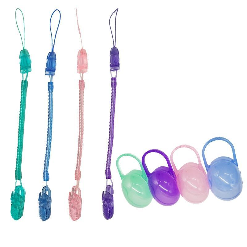 Boîte de rangement de voyage pour tétine de bébé, couleur unie, étui porte-tétine sûr pour enfants