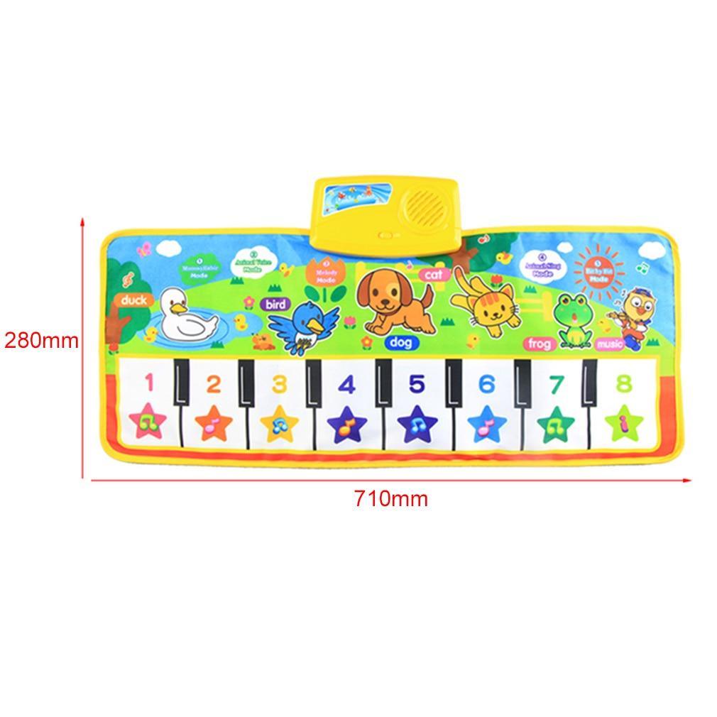 Tapis Musical Piano Électronique Bébé Anglais Tapis de Jeu pour Enfants Tapis Éducatif Jouets Électroniques pour Bébés et Enfants