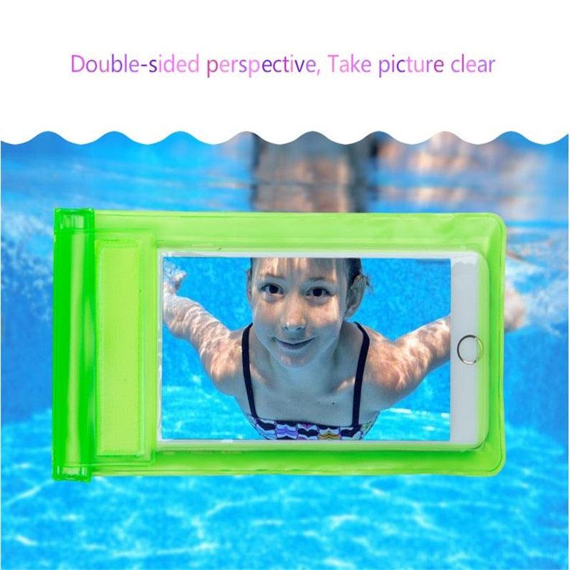 Étui étanche universel pour iPhone X XS MAX 8 7 Coque Housse Sac Étuis Téléphone étanche Coque de téléphone pour photos sous-marines et enregistrement vidéo Téléphone étanche compatible avec iPhone