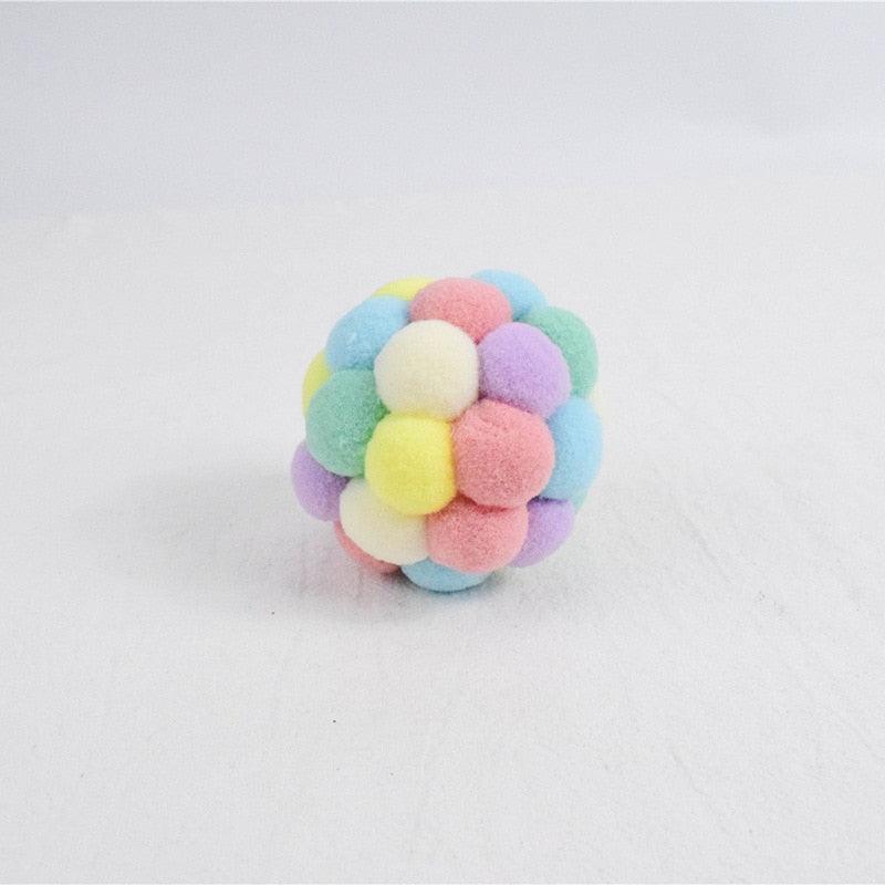 Nouveau Jouet en Peluche Tendance pour Animaux de Compagnie, Balle Amusante Autonome pour Chats et Chiens, Jouet Interactif Anti-Morsure Mignon et Drôle pour Chats, Balles Multicolores pour Chats
