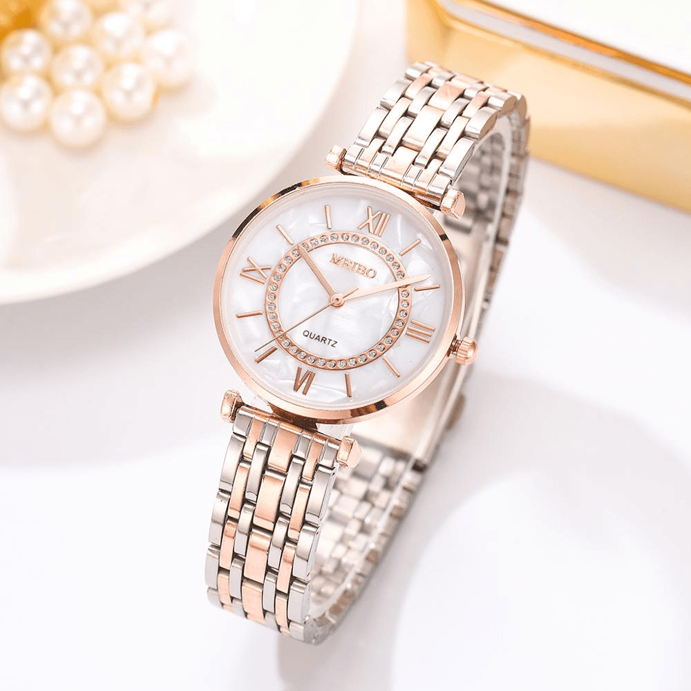 Nouvelles Montres Bracelet de Luxe en Cristal pour Femmes Montre à Quartz Diamant Tendance de Marque Supérieure pour Dames Montre-Bracelet en Acier pour Femmes et Filles