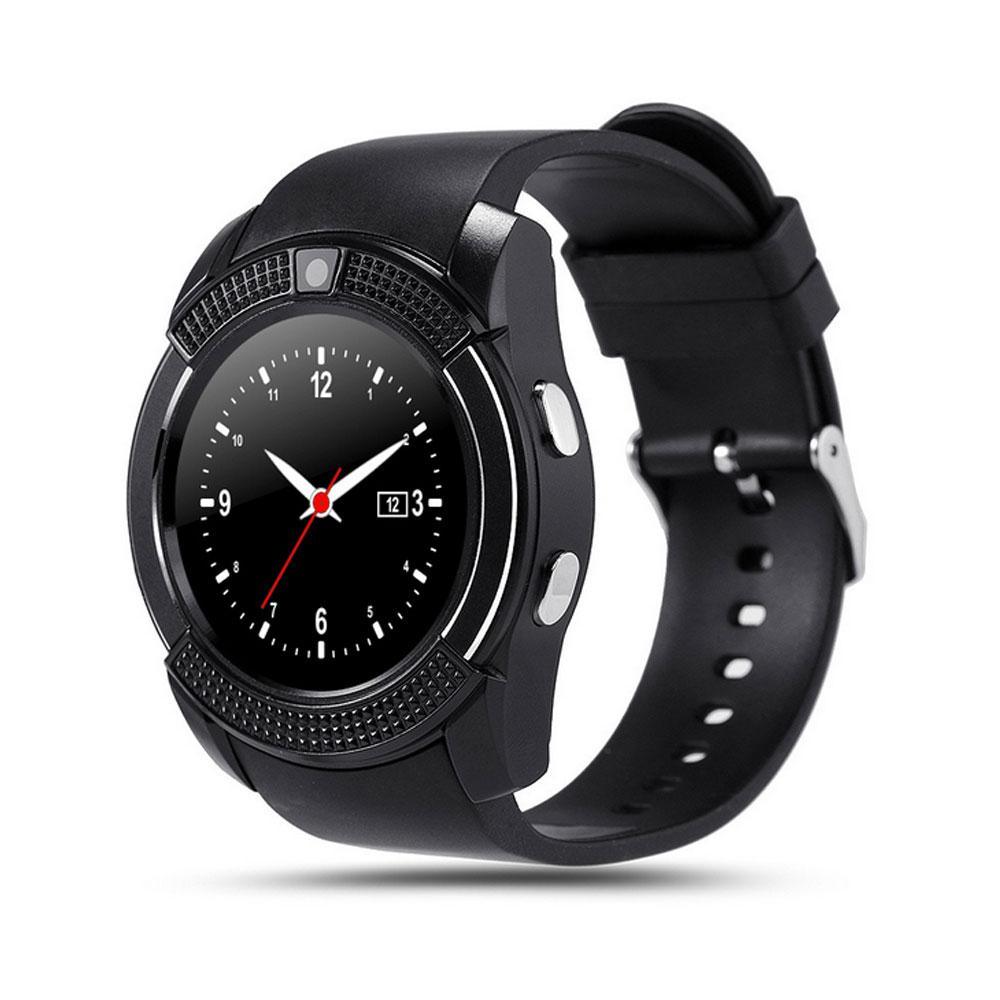 Montre intelligente de sport célèbre avec carte SIM pour systèmes Android et IOS avec caméra, appels, composition d'appels et moniteur de fréquence cardiaque.