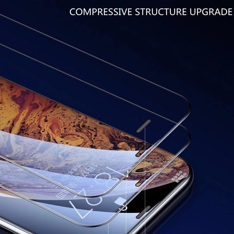3 Films de Protection en Verre Trempé pour iPhone 13 12 11 Pro XS Max XR 12 Mini, Couverture Intégrale, pour iPhone 13 14 Pro, Film de Protection d'écran Flexible en Céramique Douce Compatible avec iPhone