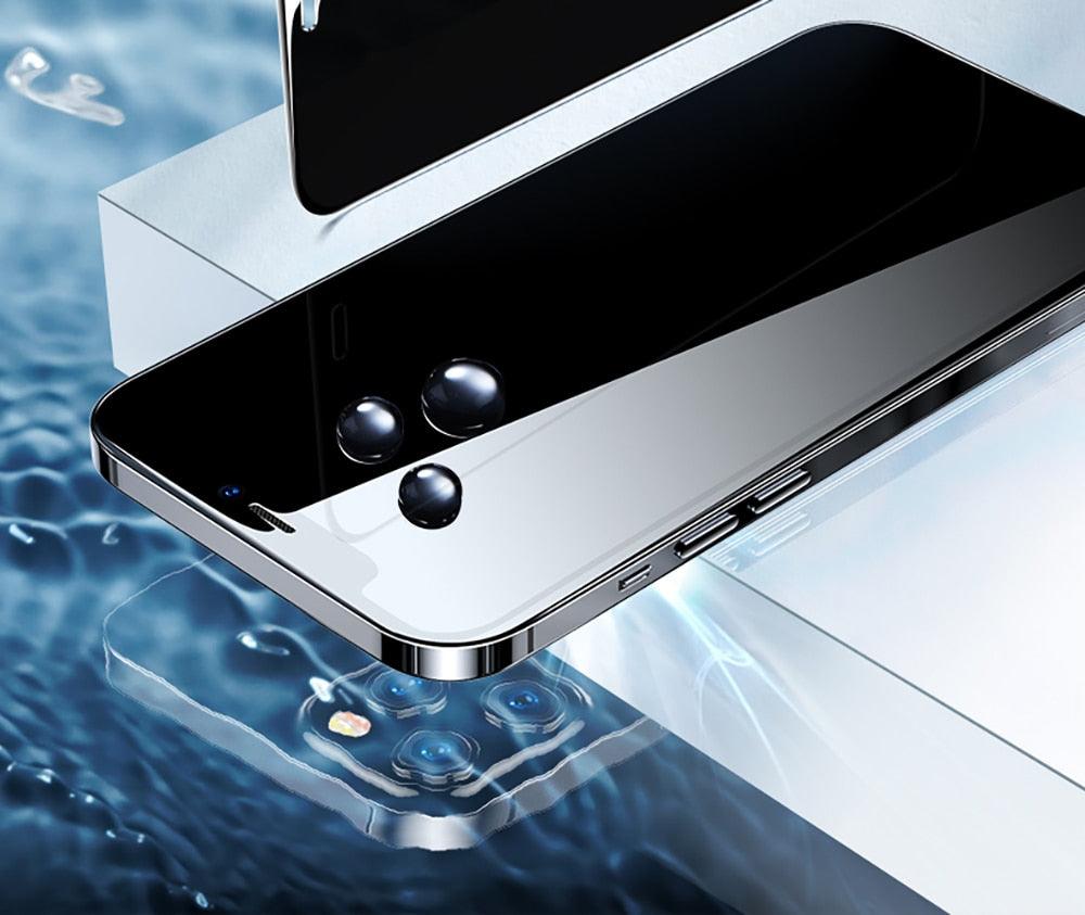 3 Pièces Meilleur Verre Trempé Confidentialité 9H pour iPhone 11 12 13 14 Pro Mini XS MAX X XR 6S 7 8 Plus SE Film de Protection Écran Anti-Espion Anti-Peeping en Verre Trempé pour iPhone