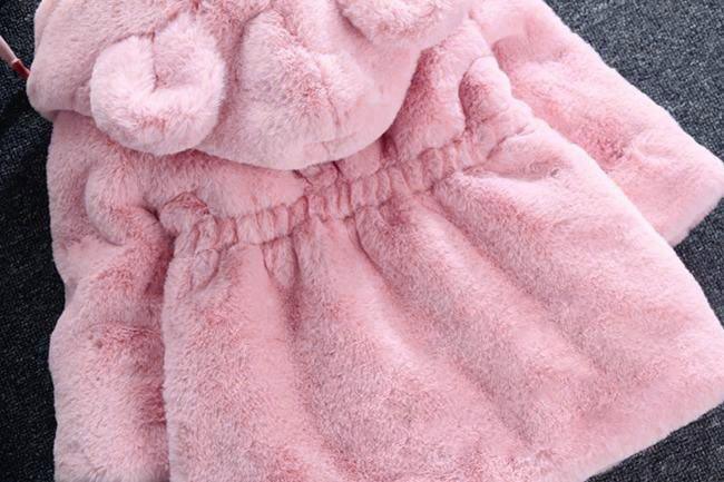 Bébé Fille Style Designer Moderne Veste à Capuche Mignonne Épaisse Chaude Douce Manteau pour Tout-Petits Pour Enfants