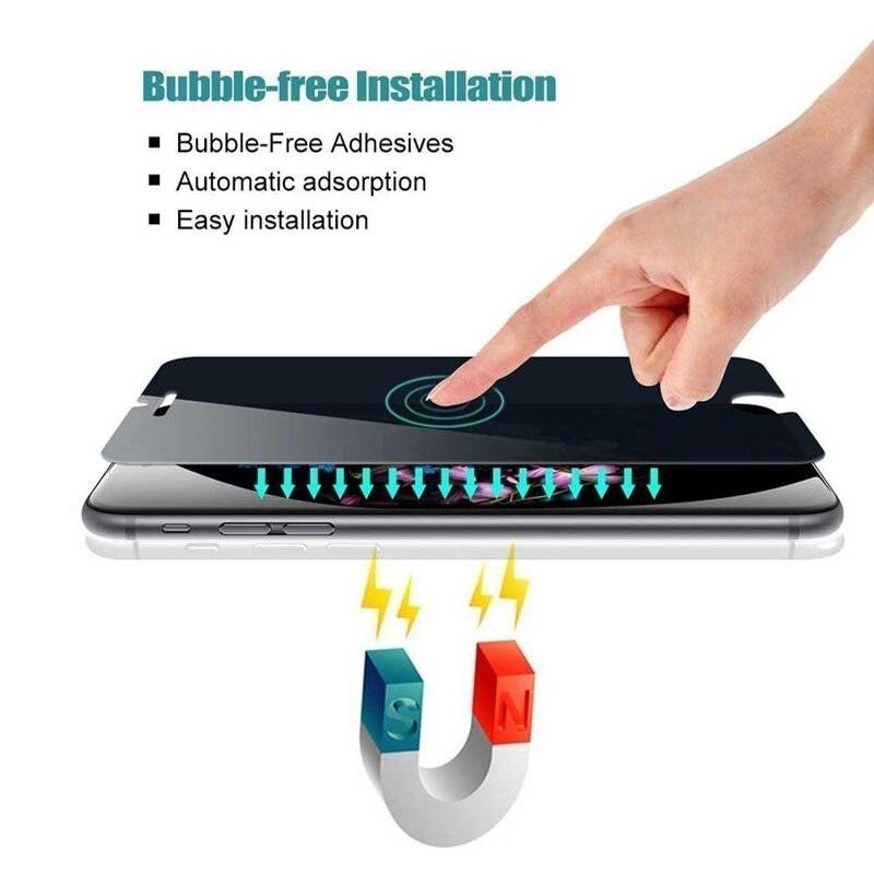 Film de protection d'écran anti-espion pour iPhone 14 13 12 11 XS MAX XR, verre privé à couverture complète pour iPhone 7 8 PLUS, film protecteur anti-espion, protection d'écran en verre trempé compatible avec les coques pour iPhone