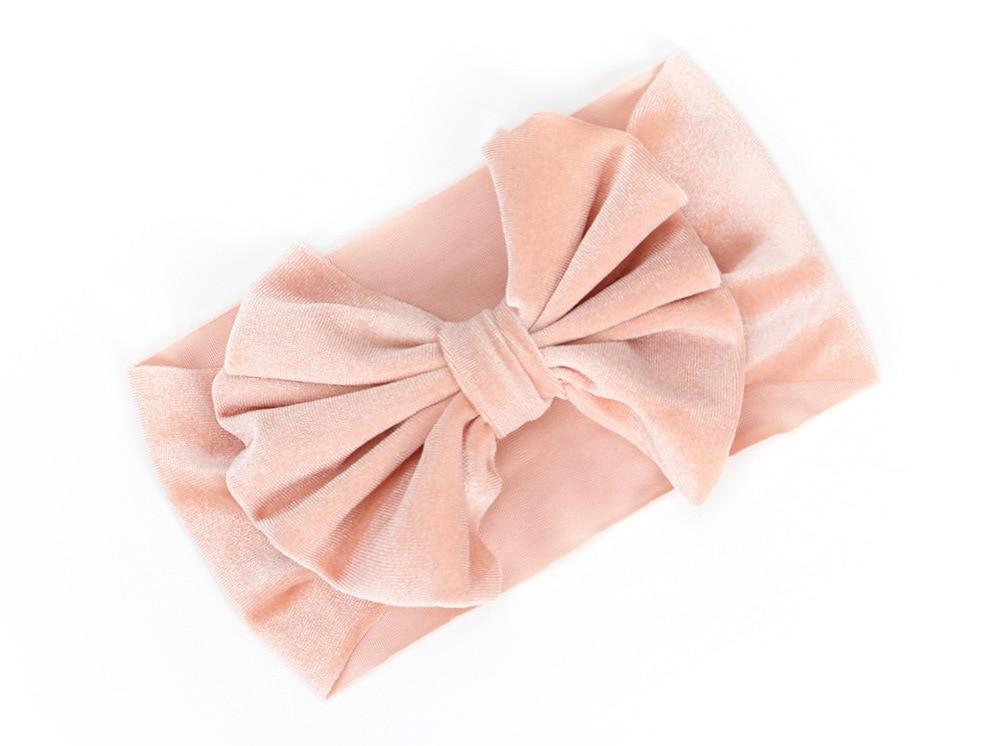Nouveau grand bandeau de bébé avec nœud, bandeau en velours doux pour filles, accessoires de cheveux, nœuds solides désordonnés, bandeaux pour tout-petits, foulards pour bébé, turban grand nœud pour filles