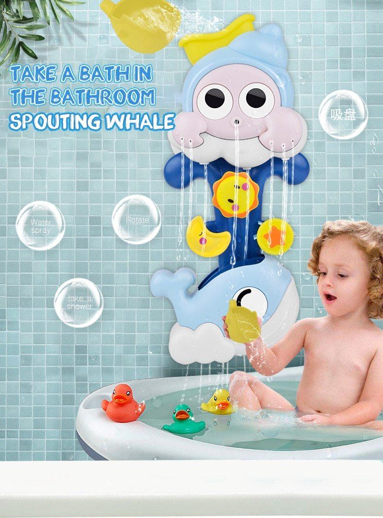 Jouets de bain pour bébé Arroseur d'eau Escargot Baleine pour tout-petits et nouveau-nés Jeux de jet d'eau Jouets de salle de bain pour enfants