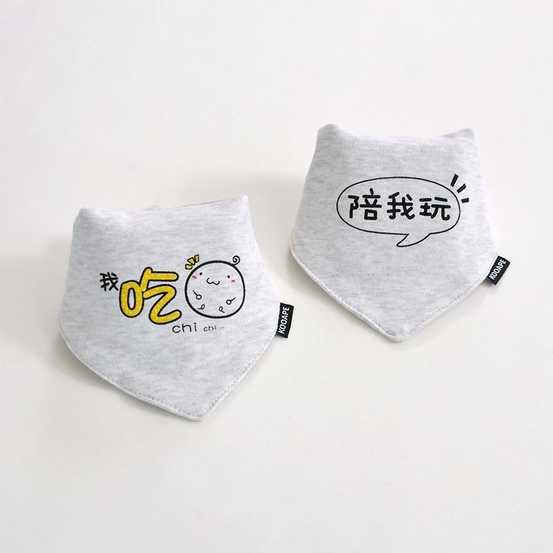 Lot de 2 bavoirs bandana double épaisseur en coton pour bébés, garçons et filles, bavoirs triangulaires, serviette pour nourrissons