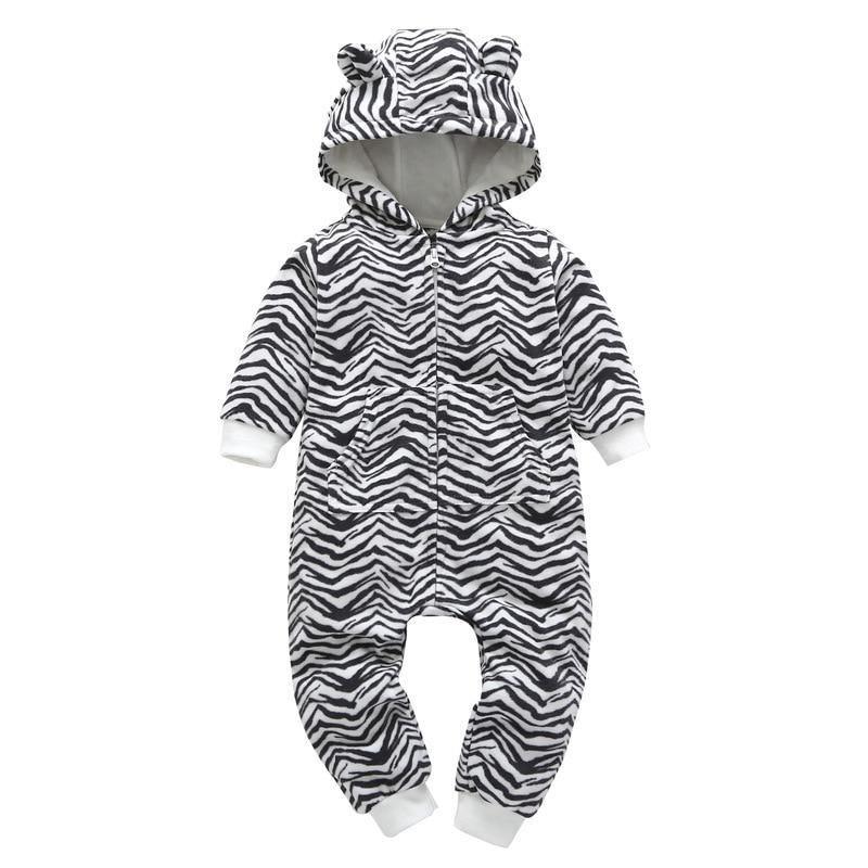 Grenouillère polaire moderne de haute qualité pour nouveau-né, barboteuse de garçon, grenouillère à capuche avec oreilles d'ours pour enfants