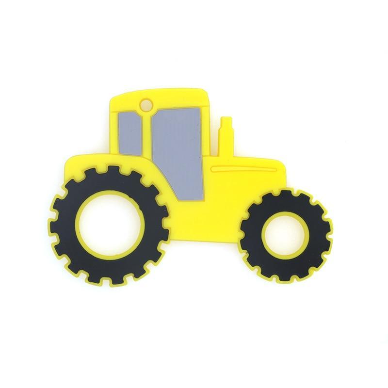 1 tétine en silicone en forme de tracteur pour bébé, jouet de dentition pour rongeurs, à mâcher en forme d'animal, produits pour bébé, cadeau d'allaitement pour bébés et enfants
