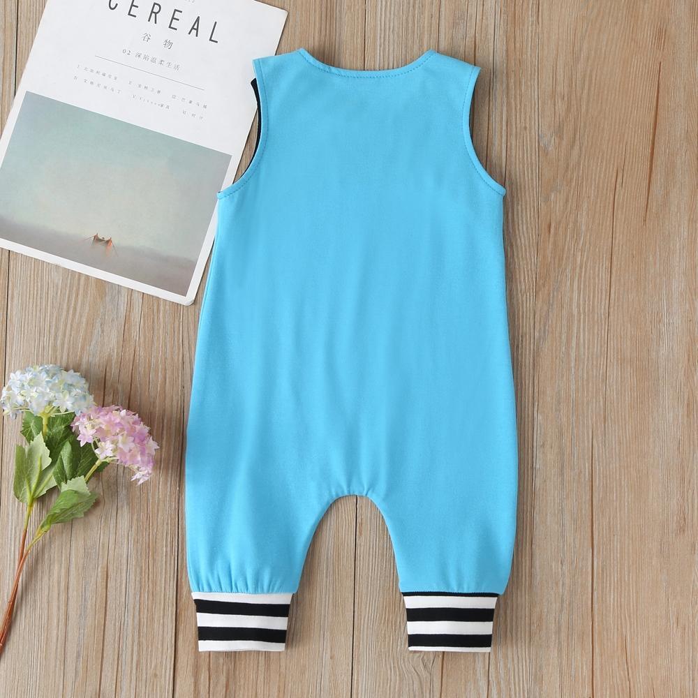 Nouveaux vêtements pour bébés garçons et filles, barboteuses pour nouveau-nés, combinaisons sans manches en coton à rayures unies pour enfants