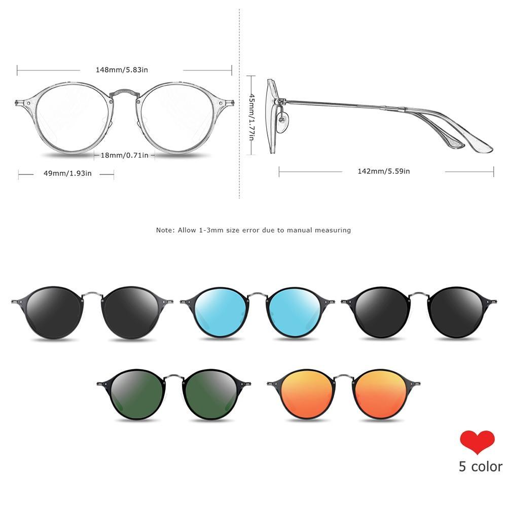 Lunettes de soleil vintage en aluminium de haute qualité pour hommes et femmes, rondes, style rétro, avec protection UV400