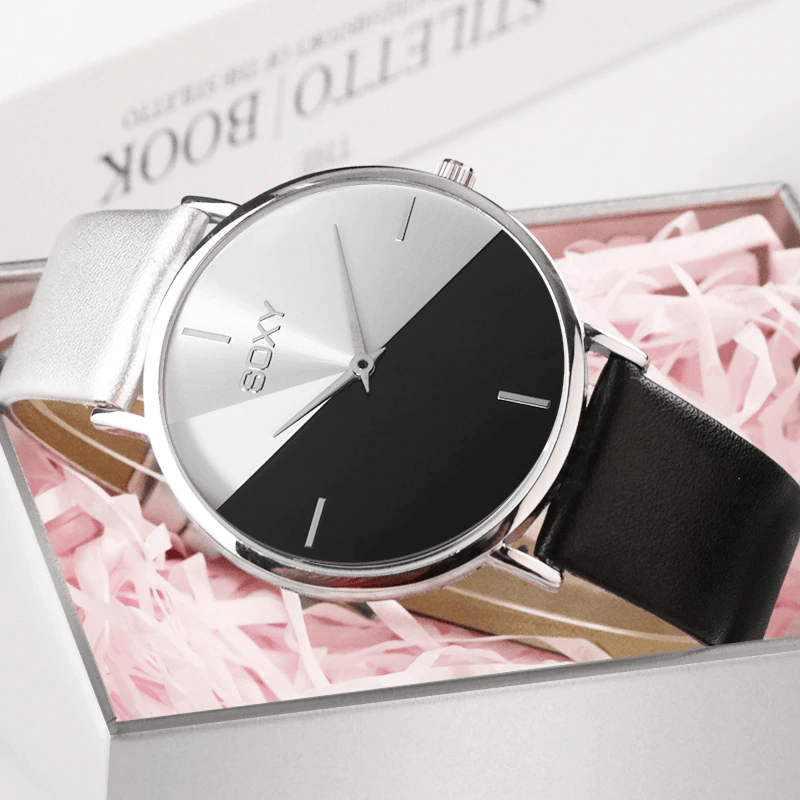 Montre Femme Cuir Or Rose Robe Horloge Féminine Luxe Marque Design Montres Femmes Simple Mode Montre Dames Pour Femmes et Filles
