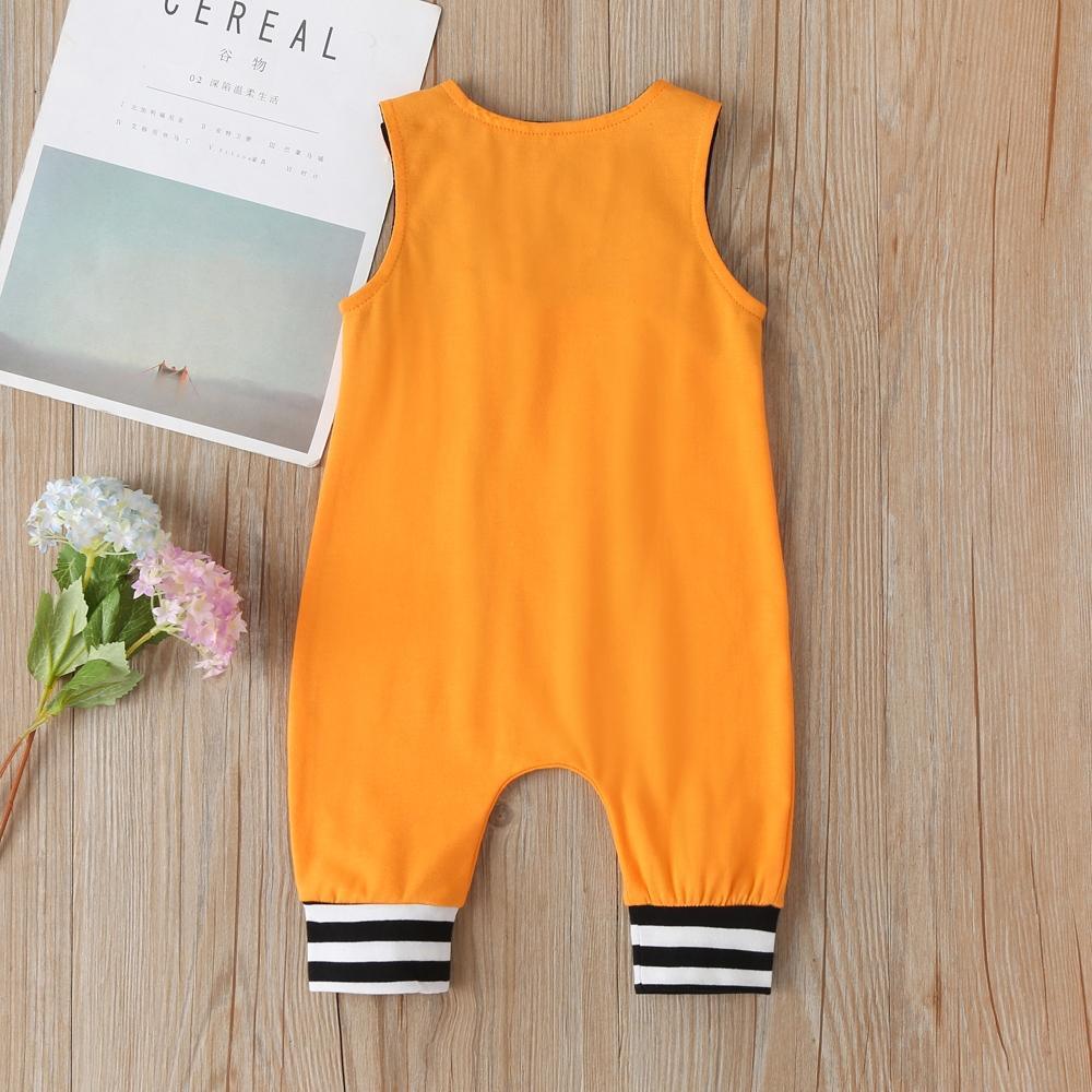 Nouveaux vêtements pour bébés garçons et filles, barboteuses pour nouveau-nés, combinaisons sans manches en coton à rayures unies pour enfants