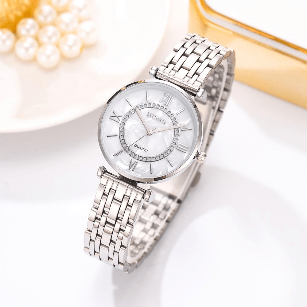 Nouvelles Montres Bracelet de Luxe en Cristal pour Femmes Montre à Quartz Diamant Tendance de Marque Supérieure pour Dames Montre-Bracelet en Acier pour Femmes et Filles