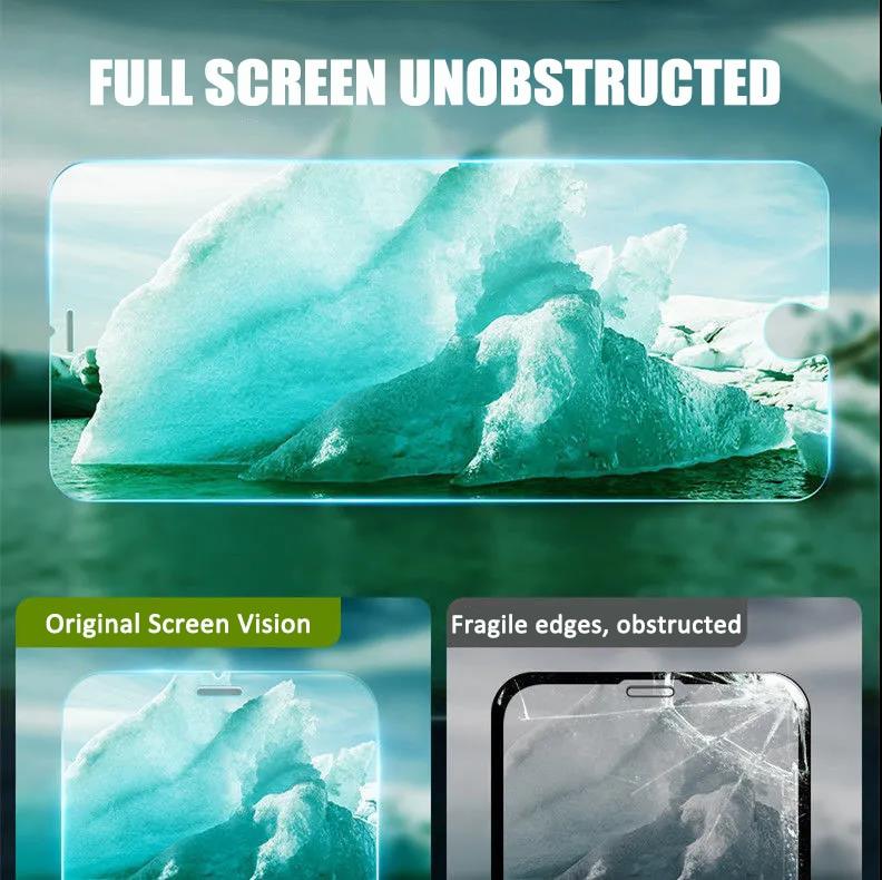 3-en-1 Lot de 2 films de protection d'écran en verre trempé pour iPhone 12 11 Pro Max Mini, Protection Avant + Arrière + Objectif pour iPhone 13 Pro Max - Film en verre trempé de qualité supérieure - Clarté HD - Anti-traces de doigts/rayures pour iPhone
